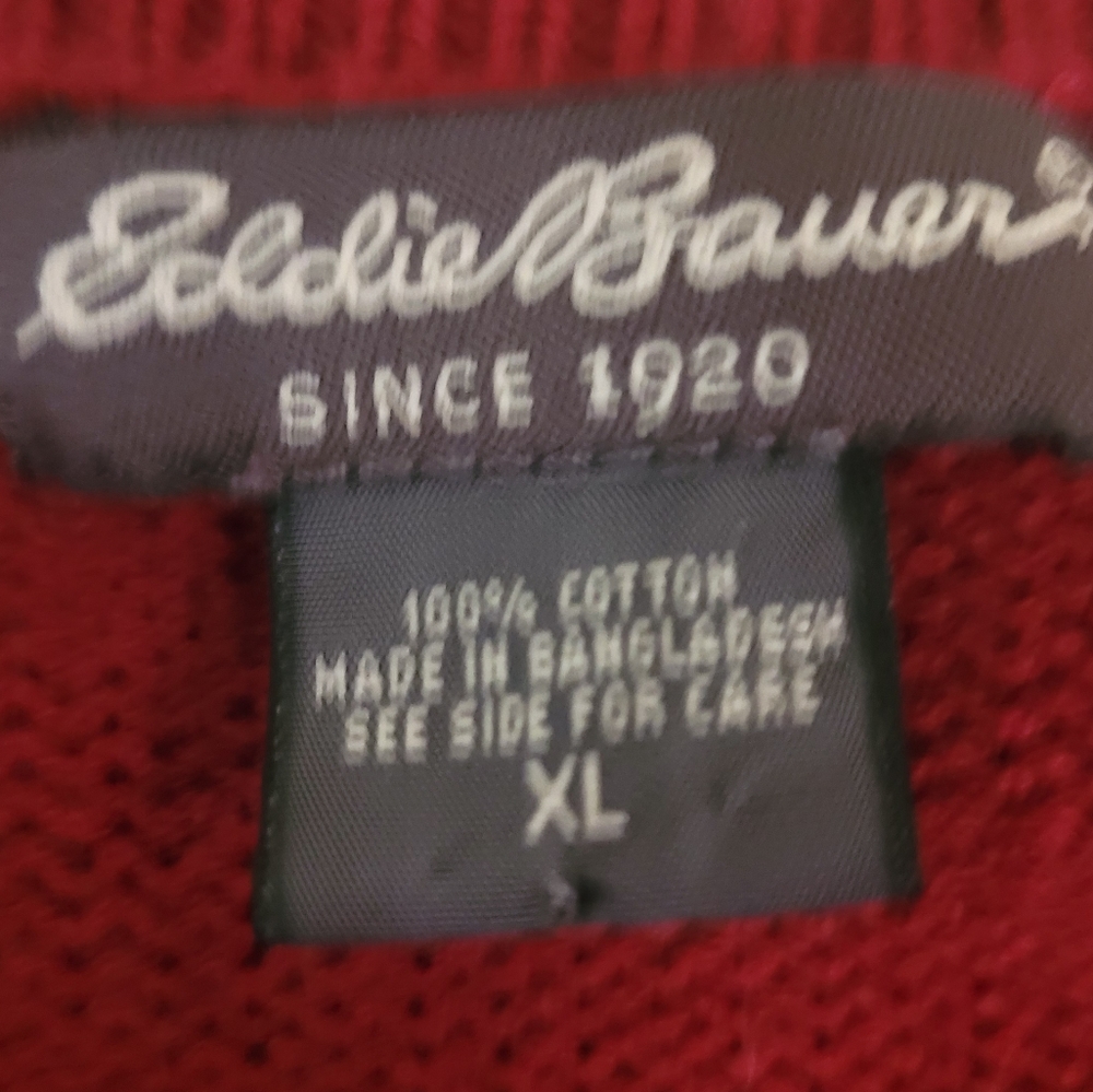 Y2K Cranberry Red Cotton Sweater - Picture 4 of 4